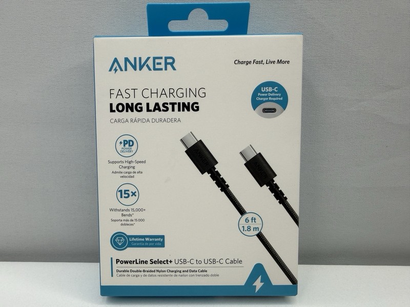 Anker PowerLine Select+ USB-C to USB-C 6FT Braided Cable Black New Sealed
