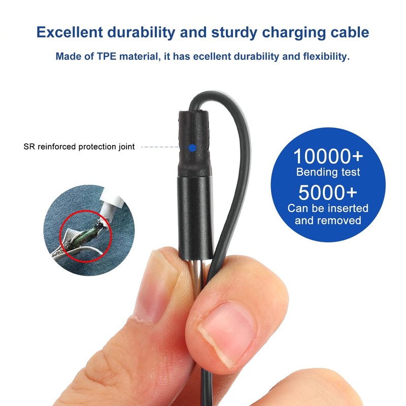 3 Pack PD 60W Retractable Charging Cable and Data Transfer, Type C to C black gallery