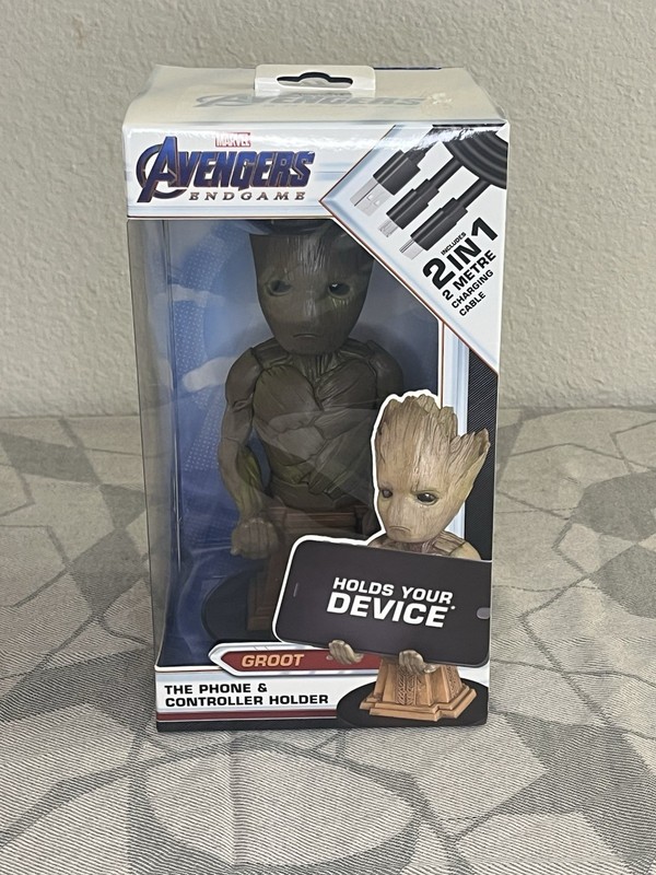 Marvel Groot Controller Cell Phone Holder By Cable Guys - 2 In 1 Micro USB Cable