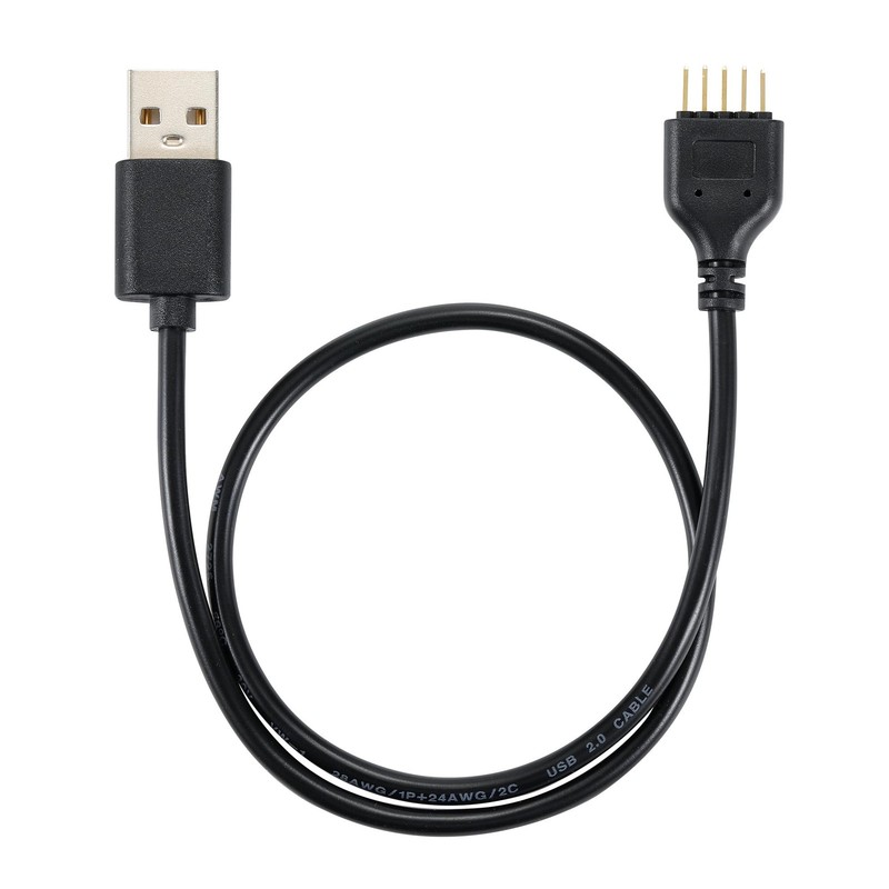 MZHOU 9-Pin USB Motherboard Male Header to USB 2.0 Type A Male Cable
