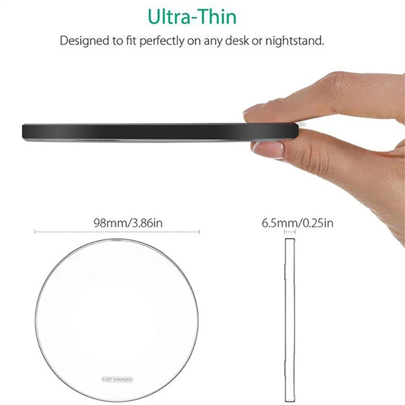 60W Wireless Fast Charger Charging Pad Dock for Samsung iPhone Android Phone gallery