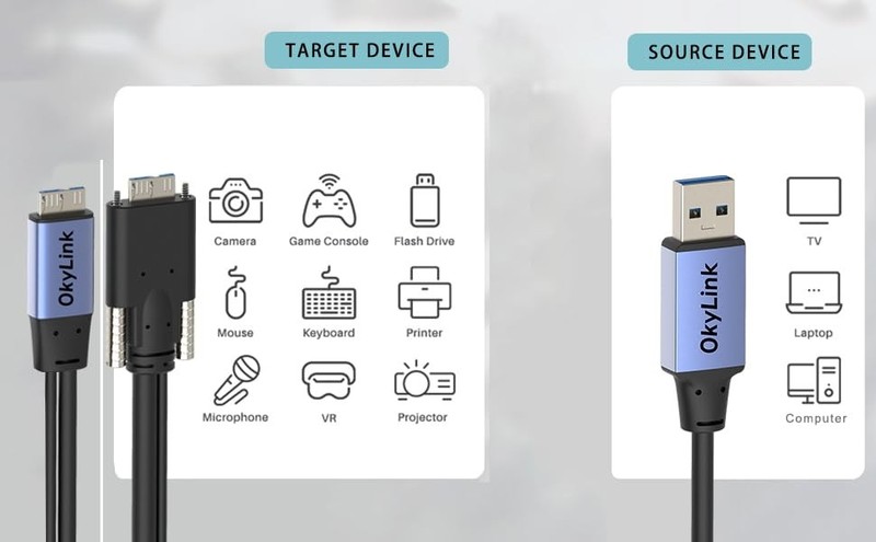 USB 3.0 3.2 Gen 1 A To MicroB Male Data Cable 5Gbps 10ft 3M For HDD SSD gallery