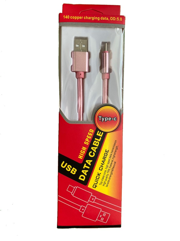 USB A to USB Type C Fast Charging Cable High Quality Nylon Braided (4 Pack) 3ft gallery