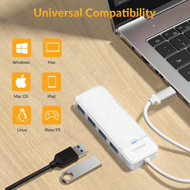 USB Type C To 4-Port USB 3.0 Hub Type C USB Docking Station For MacBook Laptop gallery