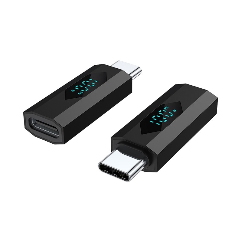 100W USB C Adapters Type C to USB C Adapters Type C LED Display Adapters OTG gallery