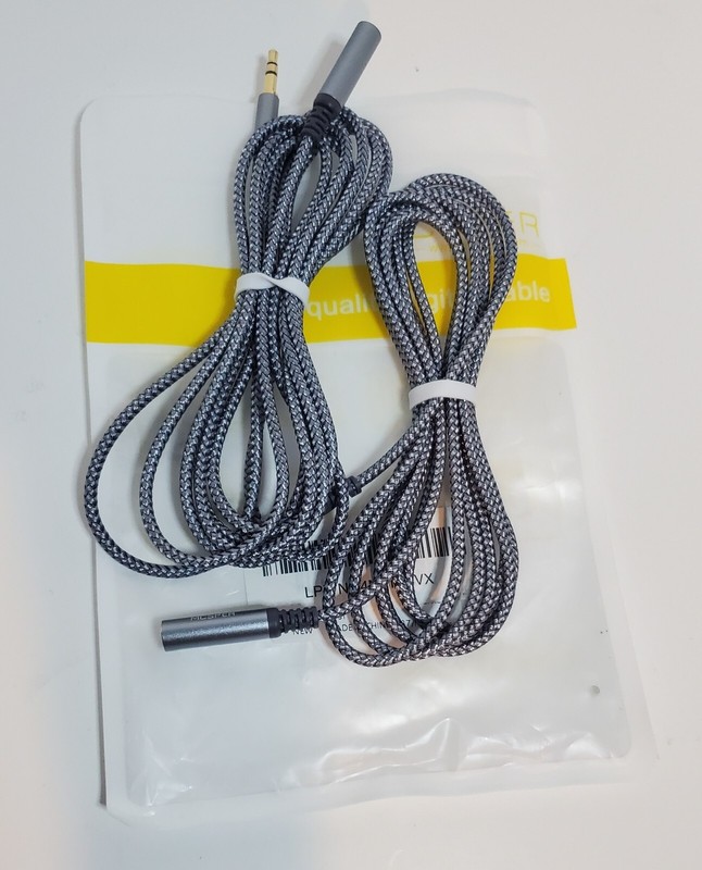 3.5mm Headphone Extension Cable 6ft, Nylon Braided Aux Cord Extender for Smartph