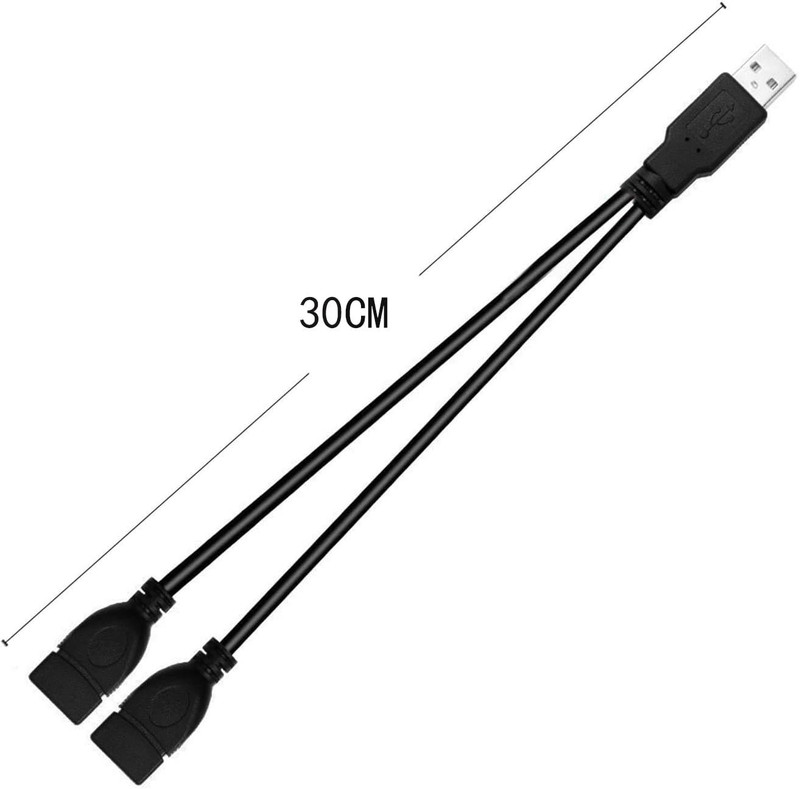 USB 2.0 Adapter, Dual USB Female Jack Y Splitter Charger Cable (2 Pack) for Lapt gallery
