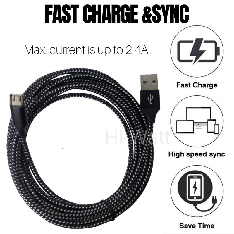 Micro USB to USB A Cable Android Charger Braided Cord For Samsung Google LG LOT gallery