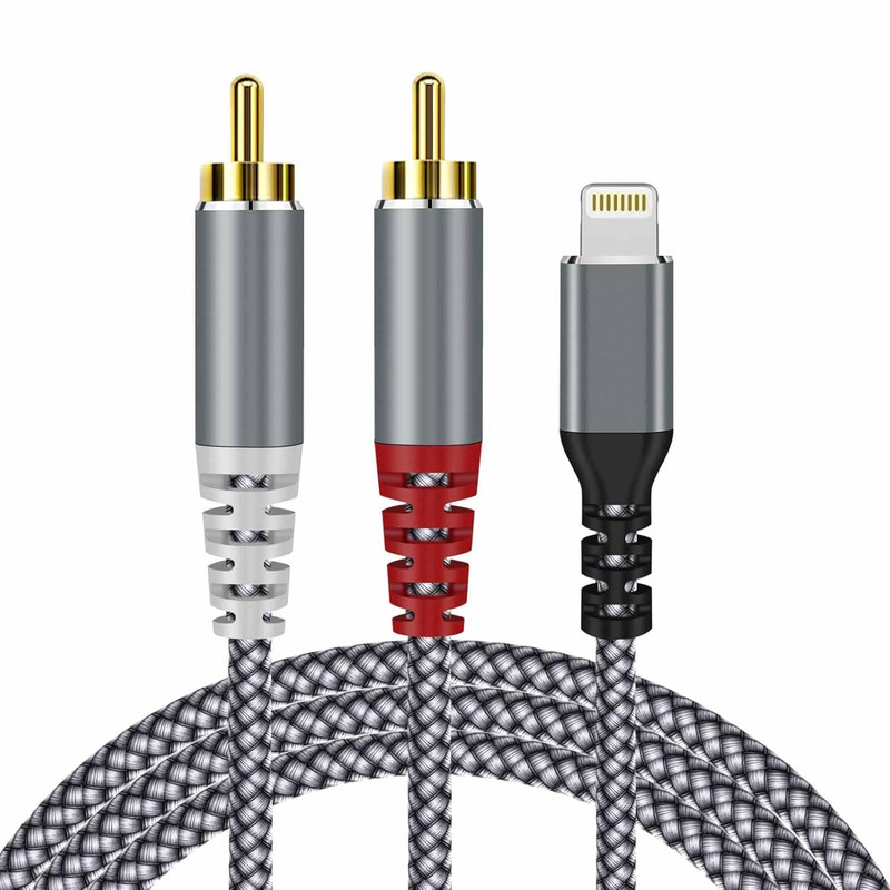 [Mfi Certified] Compatible with Lightning to RCA Cable Audio Adapter, 4FT Ios to gallery