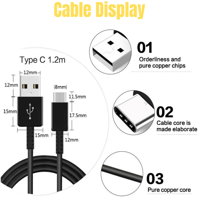 6X USB Type C Cable 4ft For Samsung iPhone 15 16 Fast Charger Charging Cord Lot gallery