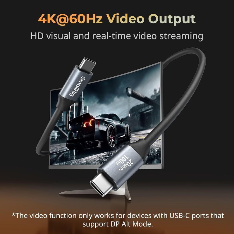 SmallRig USB C to USB C Data Cable 1.15ft/ 35cm/ 13.8" for iPhone / Camera 4788 gallery