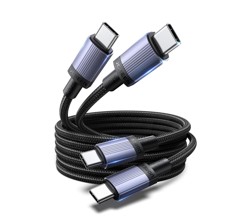 UGREEN 240W USB C Cable 2-Pack, Fast Charging for Laptops & Phones, 3.3FT | Comp