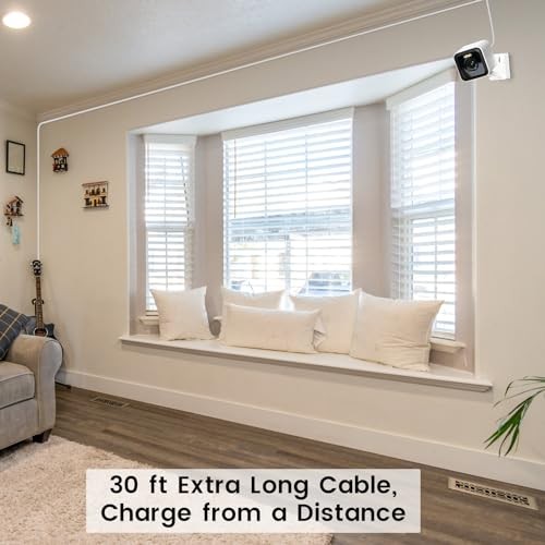 2-Pack 30 ft Extension Cable for WYZE Cam Pan V3 Outdoor Camera, Micro USB 90 gallery