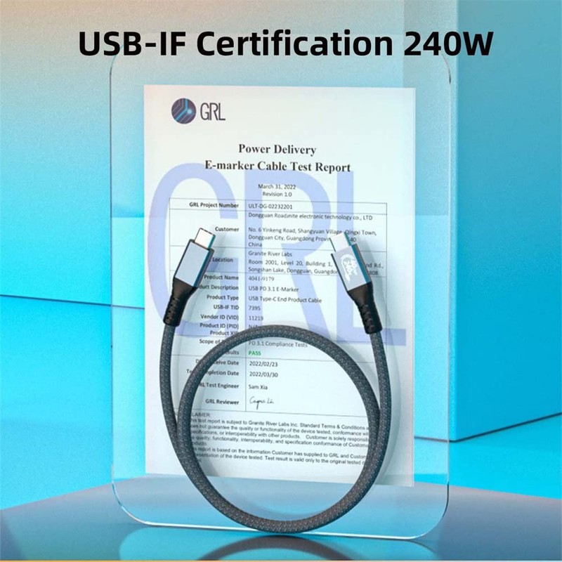 USB-IF Certification 240W USB4 Cable 40Gbps with 100W Charging and 8K60Hz 5K gallery