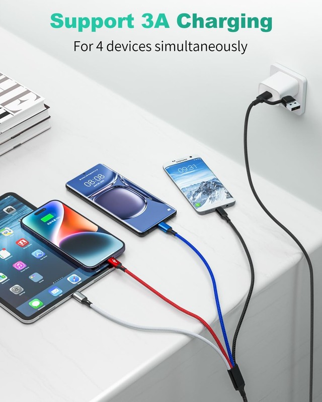 6 in 1 Multi Charging Cable (3Pack 6FT) USB A/Universal Charger Cable gallery