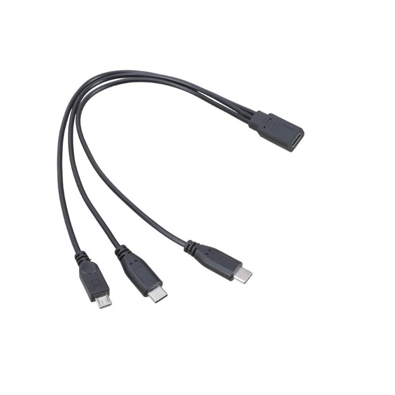 30cm Charging Adapter Cable Charging Cord USB C to 2 Type-C & 5Pin USB Cable gallery