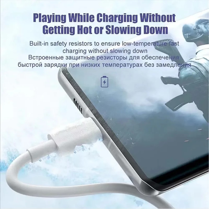 3xPcs USB-A to USB-C 6A Cable Fast Charging 1.5m Data 480Mbps Android Laptop gallery