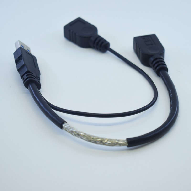 1pc Super Speed USB 3.0 Male to USB 3.0 Female + USB 2.0 Female Y Adapter Cable gallery
