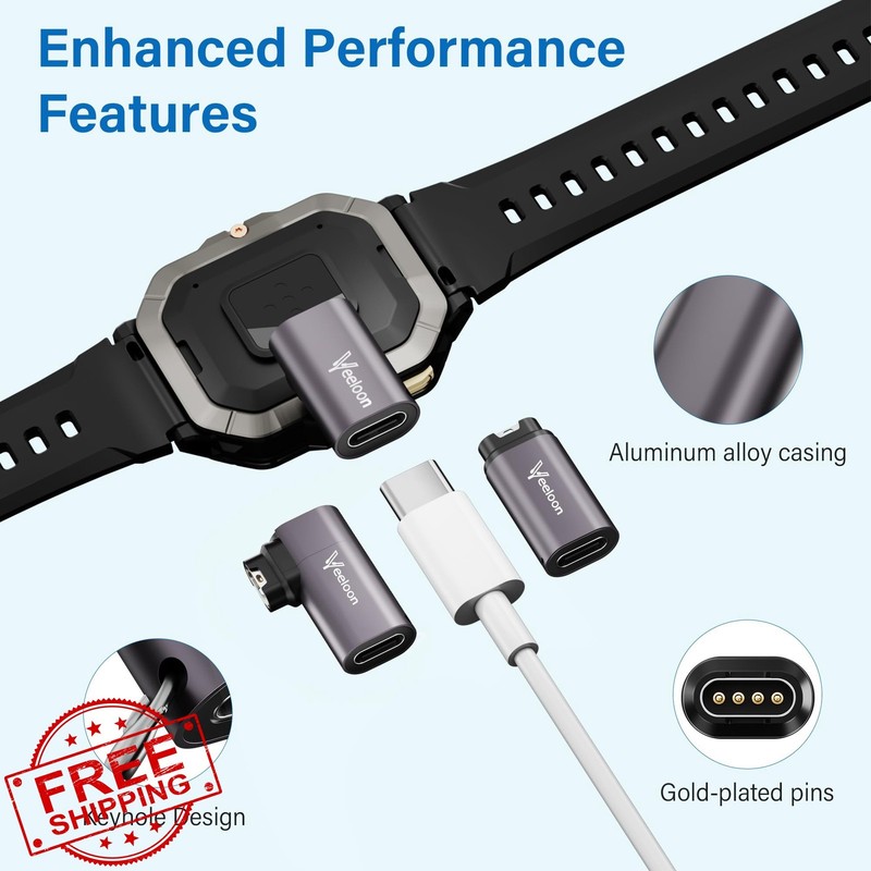 Veeloon 3pk USB-C to Garmin Cable Converter Mixed gallery
