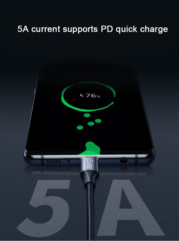 3in1 USB Type-C To USB C 5A 100W Power Speed Fast Charging Quick charger Cable gallery