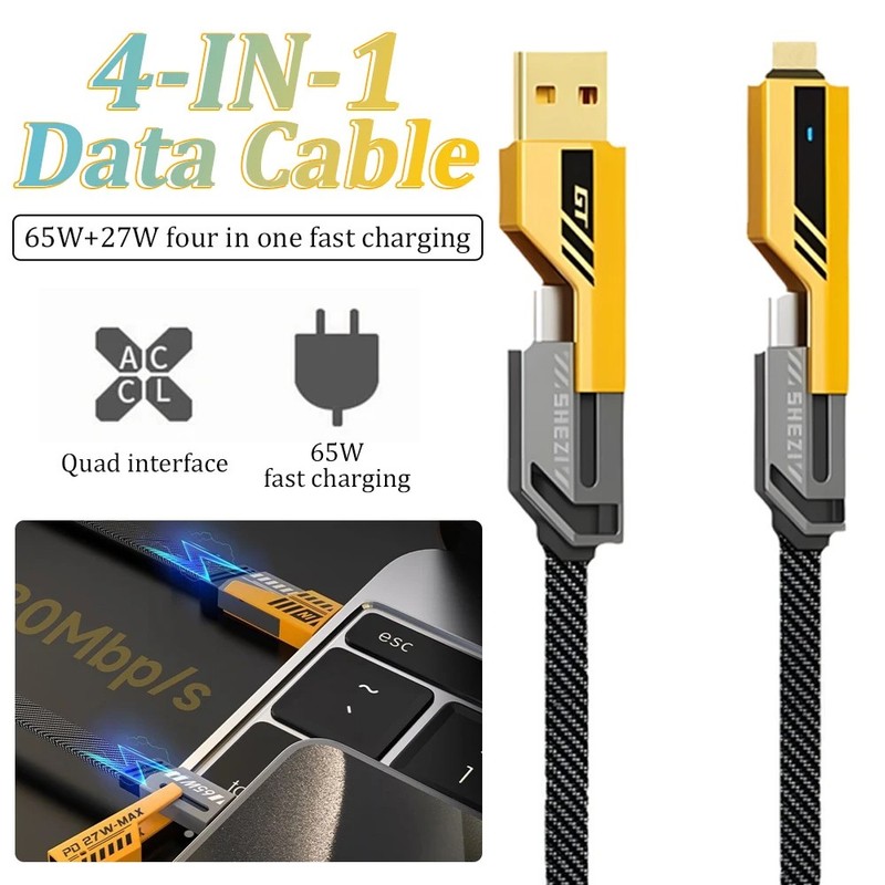 4-in-1 USB C Cable 240W 6FT for Apple Cable Fast Charging 480Mbps Data Sync gallery