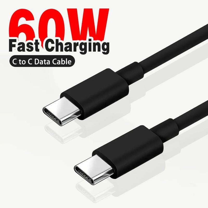 60W USB C to USB C Fast Charging Cable for iPhone 15 Samsung Huawei Xiaomi
