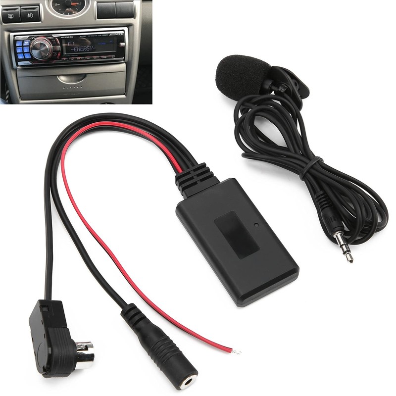 Bluetooth 5.0 AUX Cable Adapter Microphone Handsfree Car Kit ABS DC12V Audio gallery