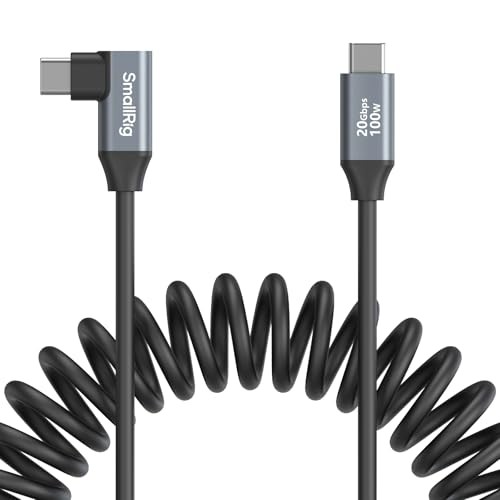 USB C to USB C Coiled Data Cable 1.15FT-3.28FT Straight to Angled Coiled gallery