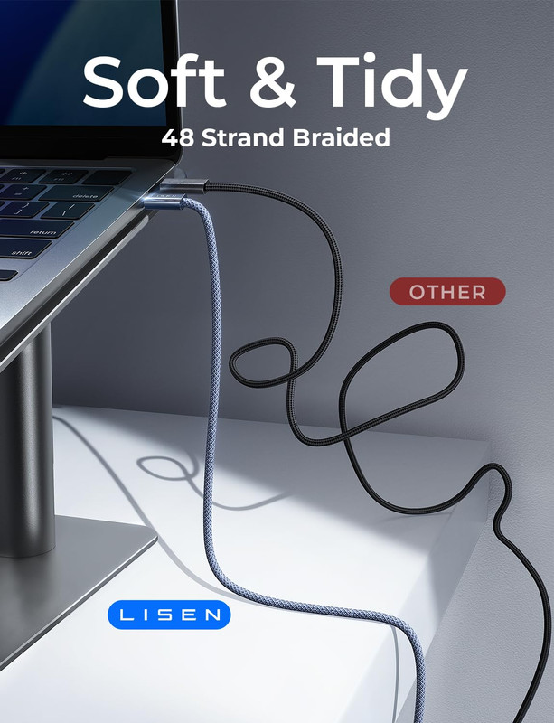10FT USB C Cable Fast Charging, 240W Long USB C to USB C Cable 10FT Super gallery