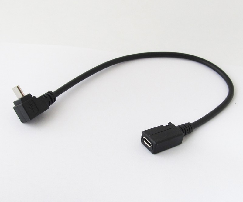 50x Micro 5P USB Male To Female Up direction Angle 90D USB Adapter Convert Cable gallery