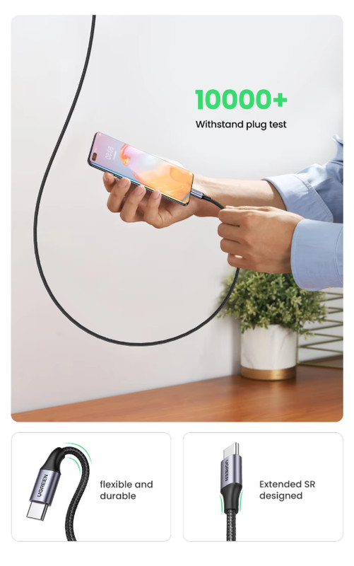 UGREEN 5A 100W USB Type C To USB C PD Fast Charging Cable gallery