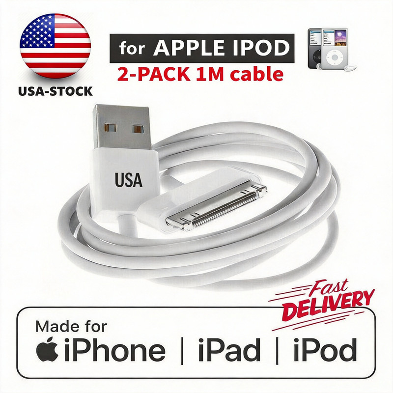 USB Charger Data Cable for Apple iPhone iPod Nano 1st 2nd Gen 2G 3G 3GS 4 4G 4S