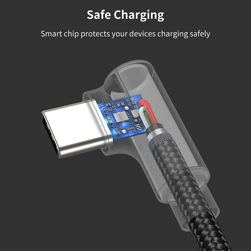 6x 3/6Ft Type USB-C Fast Charge Cable 90 Degree For Samsung Charging Data Cord gallery