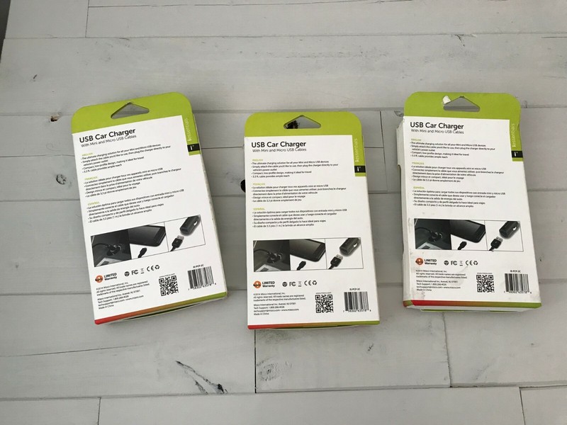 NEW iEssentials USB Car Charger w/ Mini and Micro Cables Tech gallery