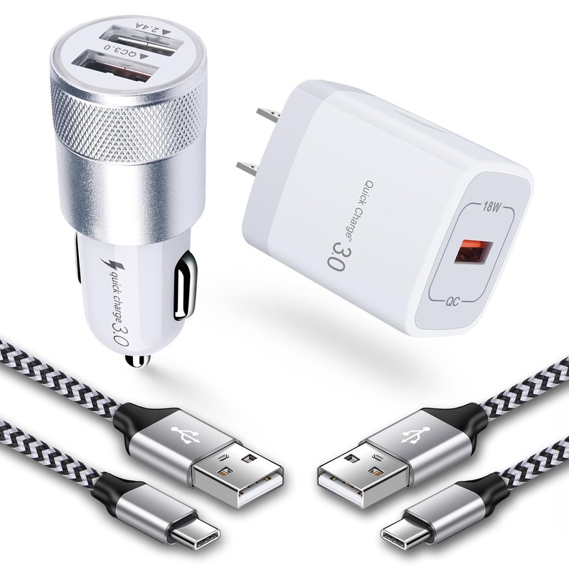 USB Fast Charger Kit for Samsung Galaxy A17 A56 A16 A15 A14 A35 A55 A54 white