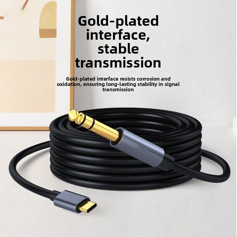 USB-C to 6.35mm Aux Cable - Car Jack Stereo Audio Adapter (0.5/1/3/5m Options) gallery
