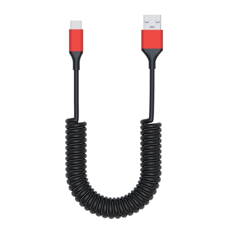 Coiled Type C Data Cable With Quick Charge Function Ideal For Travel Office And gallery