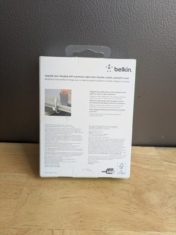 Belkin BOOST CHARGE PRO Flex USB-C to USB-C Cable 6.6 ft. White - Sealed gallery