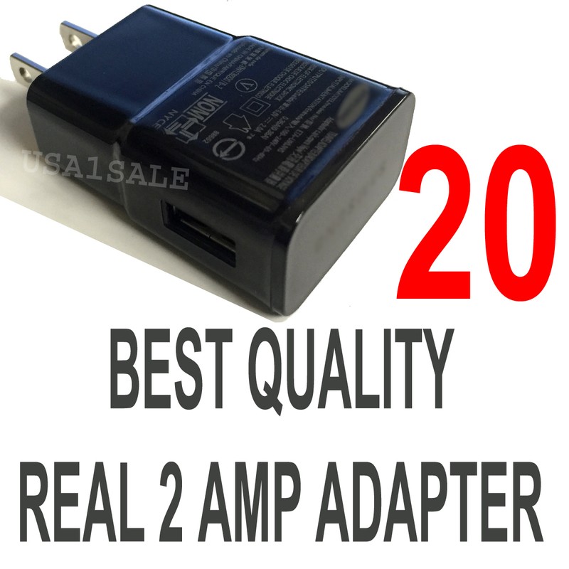 LOT 20 x 2A AC Wall Power Charger Adapter for Samsung Galaxy S5 S4 S3 S2 Note II