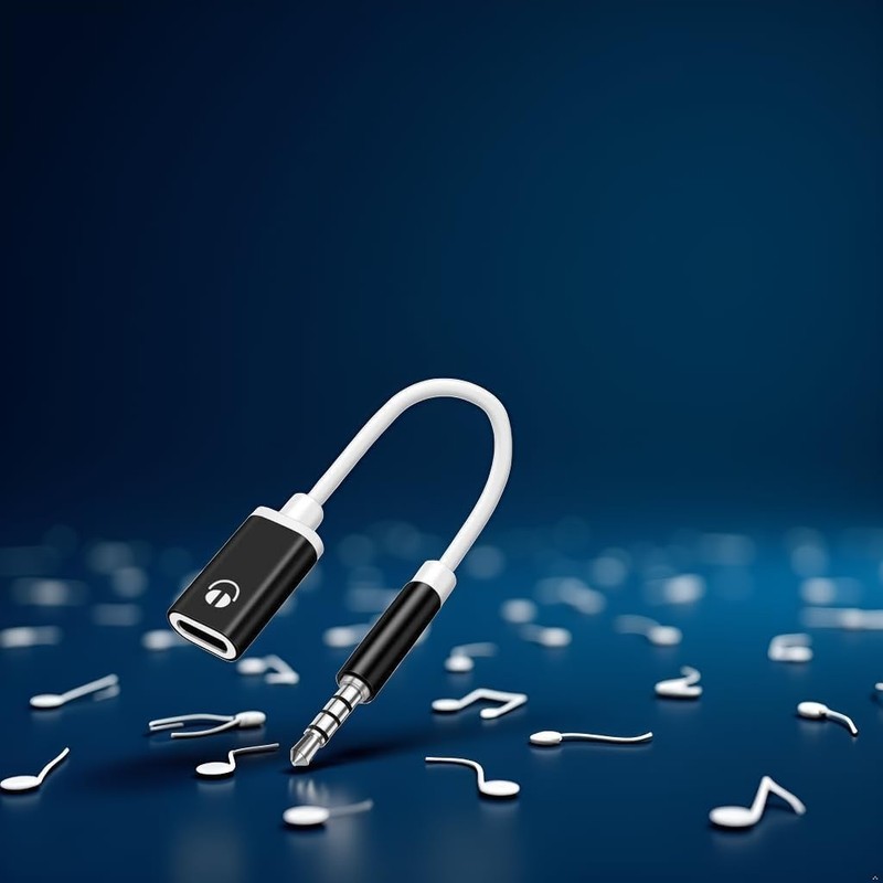 USB C to 3.5mm Audio Adapter Noise Cancelling Headphone Jack Converter for De... gallery