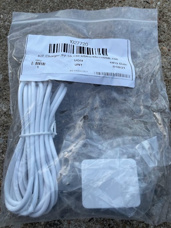 10FT Extra Long MicroUSB Cable Cord+ 2AMP AC Wall Charger Brick White Color