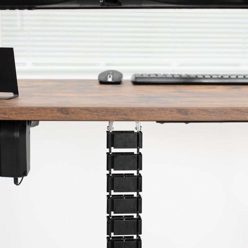 VIVO Under Desk Vertebrae Cable Management Kit, Adjustable 50 inches, Black gallery