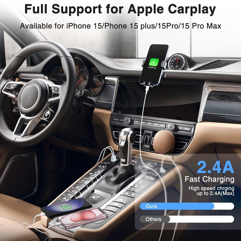 3 Pack Car Carplay Cable for iPhone 16 15 Pro Max 15 Plus,3FT USB to USB C Ca... gallery