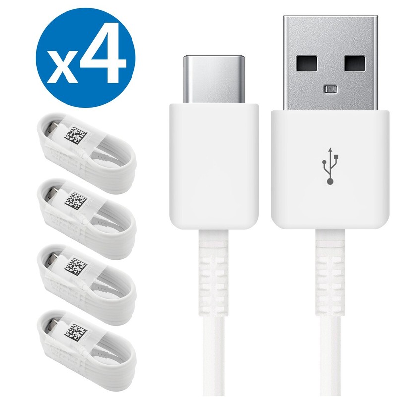 4-Pack USB-C Type C Fast Charging Cable Samsung Galaxy S24 S23 S22 S21 S20 S10+