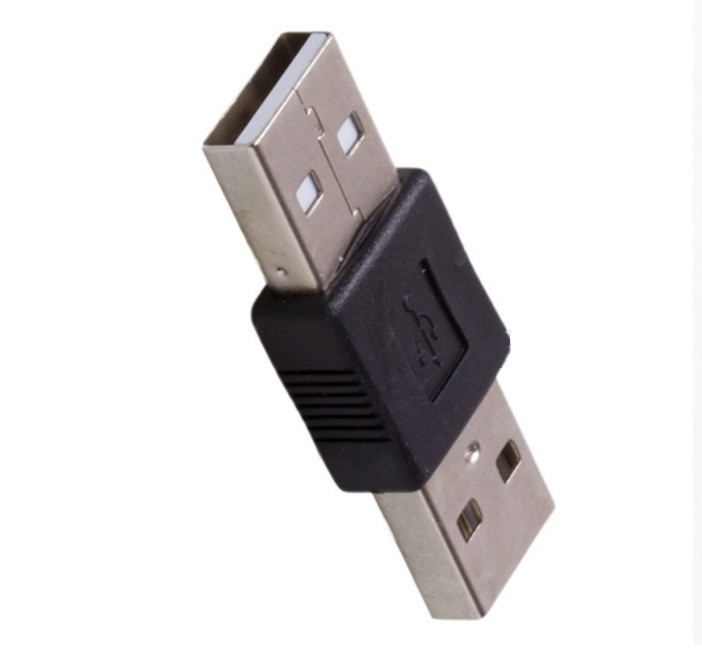 2PCS USB 2.0 Male To USB Male Cord Cable Coupler Adapter Changer Convertor L gallery