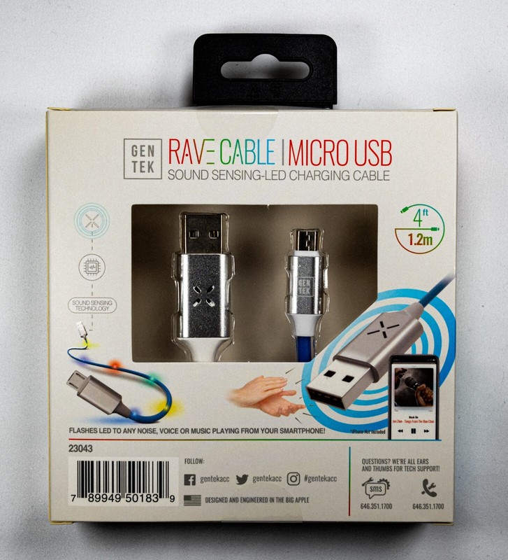Gentek Micro USB Fast Charger C Cable For Samsung Android, LED Charging Cord 4ft gallery