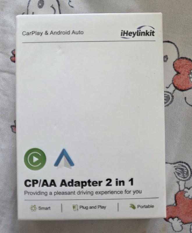 iHeylinkit 2-in-1 CP/AA Adapter for CarPlay & Android Auto USB-A/USB-C