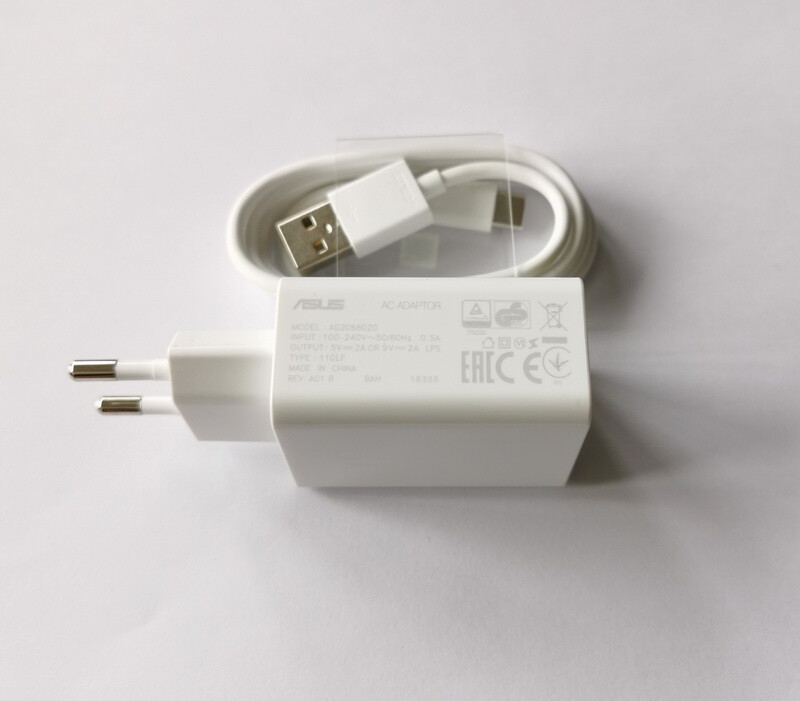 EU White 9V 2A 18W Fast Wall Charger + Type-C Cable For ASUS ZenFone 3 7 Pro 5z gallery