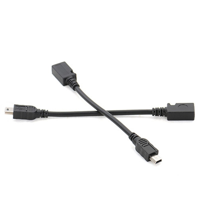Micro USB to Mini USB Converter Line for Disk/Fan/Card Reader Cord MP4 Black gallery
