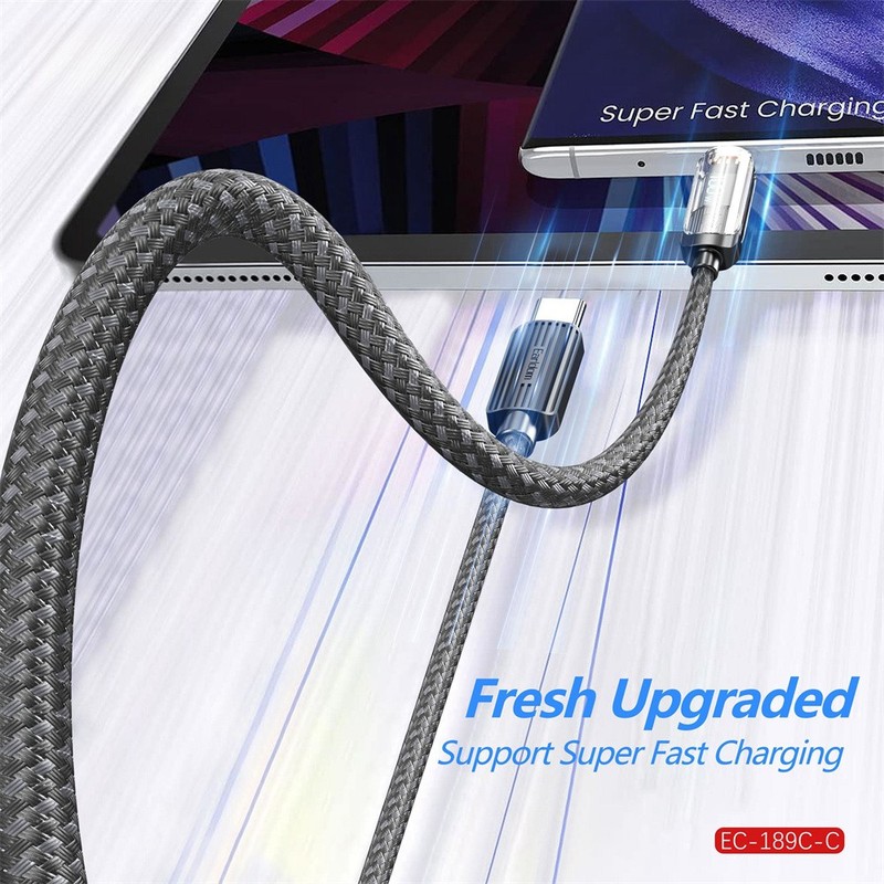 PD 100W USB C To USB C Cable Fast Charging Cord LED Display Type-C Charger 1m gallery